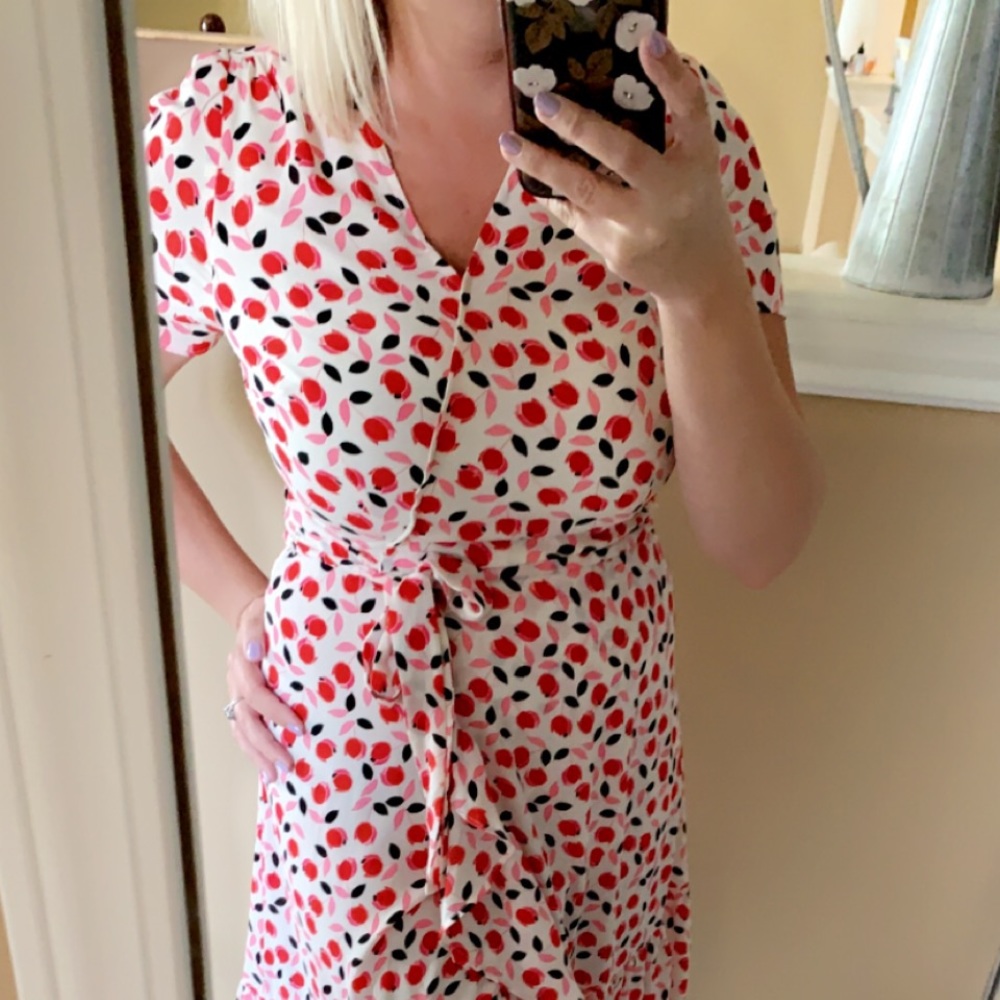Talbots Pink Ruffled A-line Sundress 6P - Picture 3 of 4